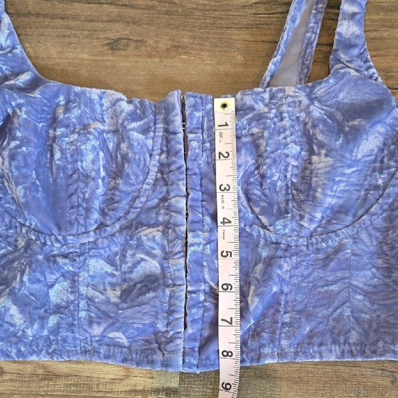 Wild Fable Purple Crushed Velvet Crop Tank Top Size M Y2K Grunge - Picture 8 of 9